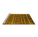 Sideview of Machine Washable Oriental Yellow Industrial Rug, wshurb1314yw