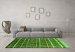 Machine Washable Oriental Green Industrial Area Rugs in a Living Room,, wshurb1314grn