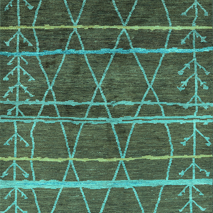 Oriental Turquoise Industrial Rug, urb1314turq