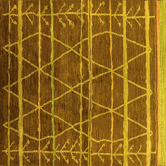 Square Oriental Yellow Industrial Rug, urb1314yw