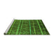 Sideview of Machine Washable Oriental Green Industrial Area Rugs, wshurb1314grn