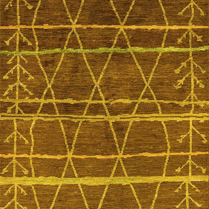 Oriental Yellow Industrial Rug, urb1314yw