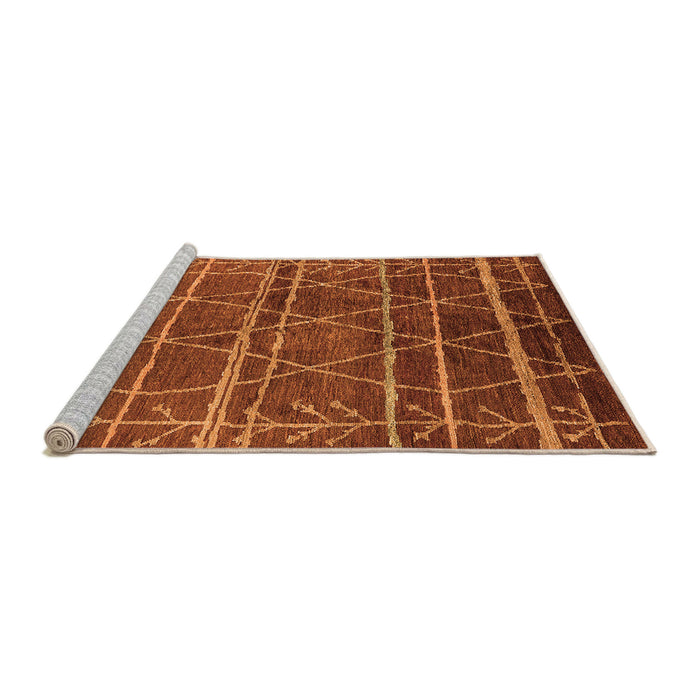 Sideview of Machine Washable Oriental Orange Industrial Area Rugs, wshurb1314org