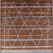 Square Machine Washable Industrial Modern Red Brown Rug, wshurb1314