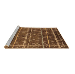 Sideview of Machine Washable Oriental Brown Industrial Rug, wshurb1314brn