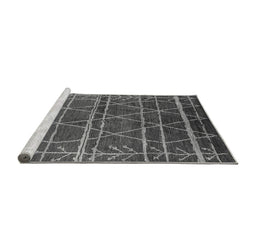 Sideview of Machine Washable Oriental Gray Industrial Rug, wshurb1314gry