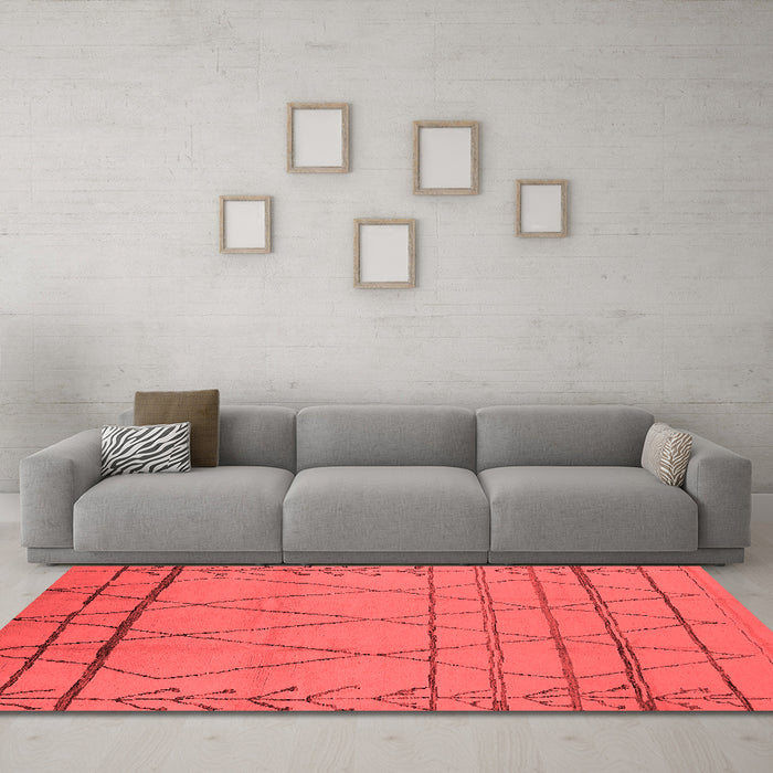 Industrial Red Washable Rugs