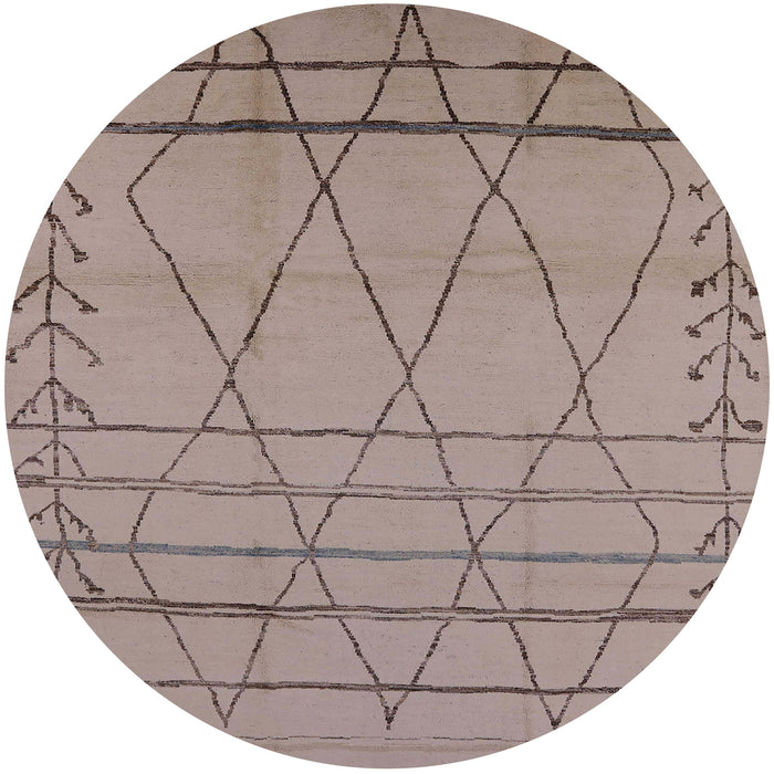 Round Machine Washable Industrial Modern Rose Dust Purple Rug, wshurb1315