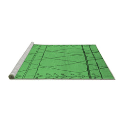Sideview of Machine Washable Oriental Emerald Green Industrial Area Rugs, wshurb1315emgrn