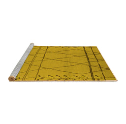 Sideview of Machine Washable Oriental Yellow Industrial Rug, wshurb1315yw