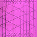 Square Machine Washable Oriental Pink Industrial Rug, wshurb1315pnk