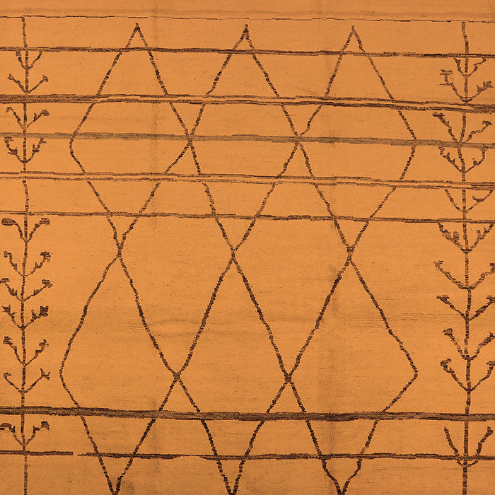 Square Oriental Orange Industrial Rug, urb1315org