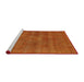 Sideview of Machine Washable Industrial Modern Orange Red Orange Rug, wshurb1316