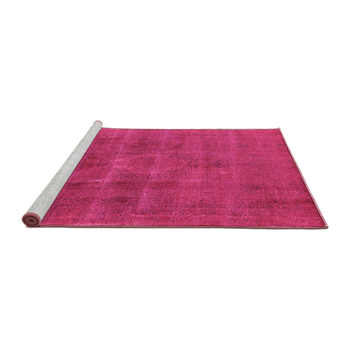 Sideview of Machine Washable Oriental Pink Industrial Rug, wshurb1316pnk