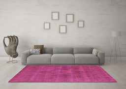 Machine Washable Oriental Purple Industrial Area Rugs in a Living Room, wshurb1316pur
