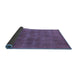 Sideview of Oriental Blue Industrial Rug, urb1316blu