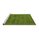 Sideview of Machine Washable Oriental Green Industrial Area Rugs, wshurb1316grn