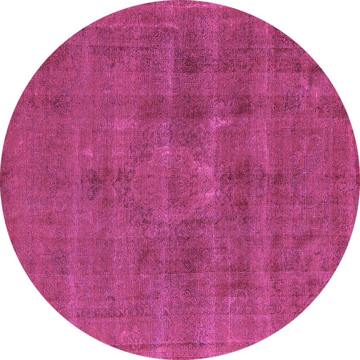 Round Machine Washable Oriental Purple Industrial Area Rugs, wshurb1316pur