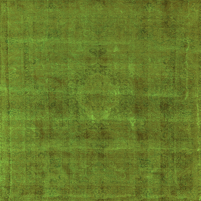 Square Oriental Green Industrial Rug, urb1316grn