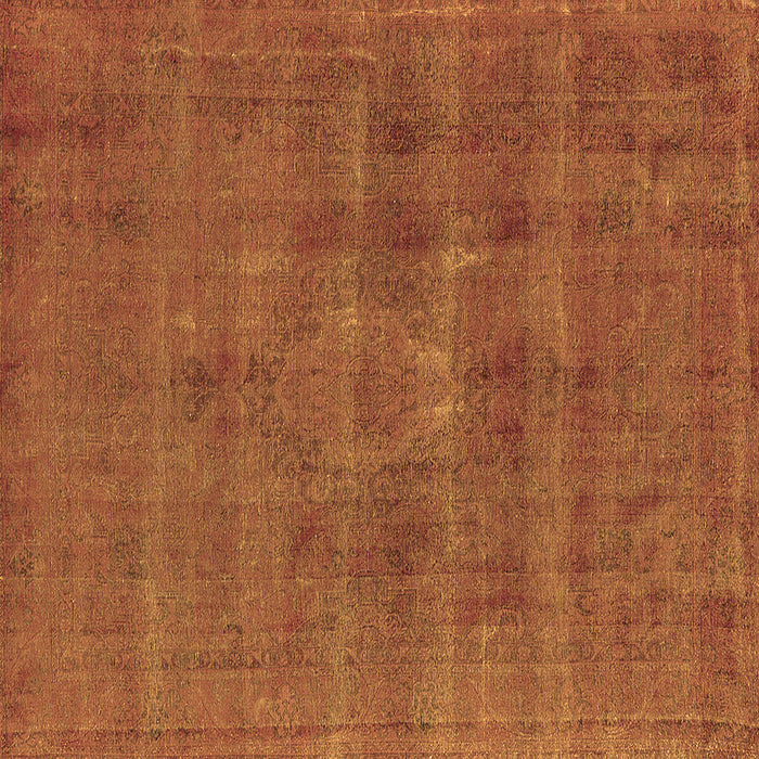 Square Machine Washable Oriental Brown Industrial Rug, wshurb1316brn