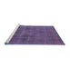 Sideview of Machine Washable Oriental Blue Industrial Rug, wshurb1316blu