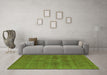 Machine Washable Oriental Green Industrial Area Rugs in a Living Room,, wshurb1316grn