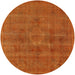 Round Machine Washable Industrial Modern Orange Red Orange Rug, wshurb1316