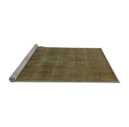 Sideview of Machine Washable Oriental Light Blue Industrial Rug, wshurb1316lblu