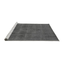Sideview of Machine Washable Oriental Gray Industrial Rug, wshurb1316gry