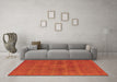 Machine Washable Oriental Orange Industrial Area Rugs in a Living Room, wshurb1316org