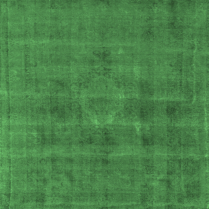 Square Oriental Emerald Green Industrial Rug, urb1316emgrn