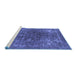 Sideview of Machine Washable Oriental Blue Industrial Rug, wshurb1317blu