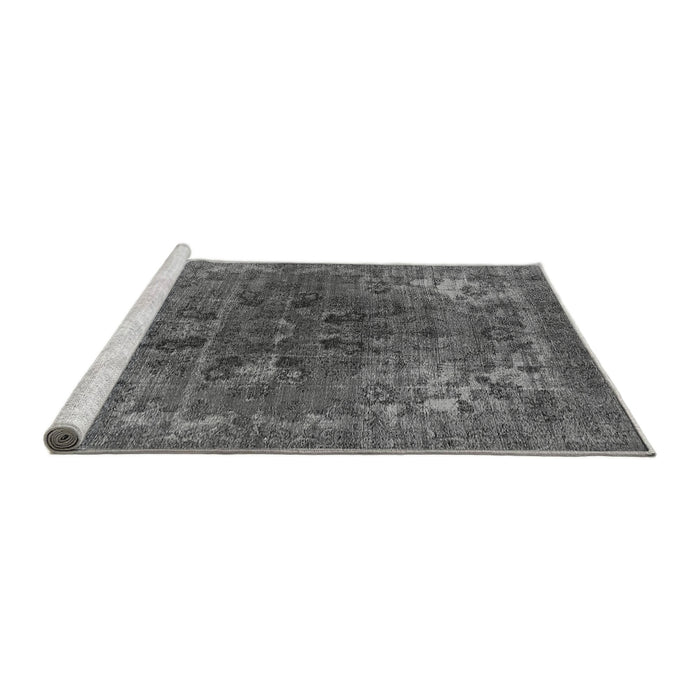 Sideview of Machine Washable Oriental Gray Industrial Rug, wshurb1317gry