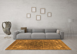 Machine Washable Oriental Orange Industrial Area Rugs in a Living Room, wshurb1317org