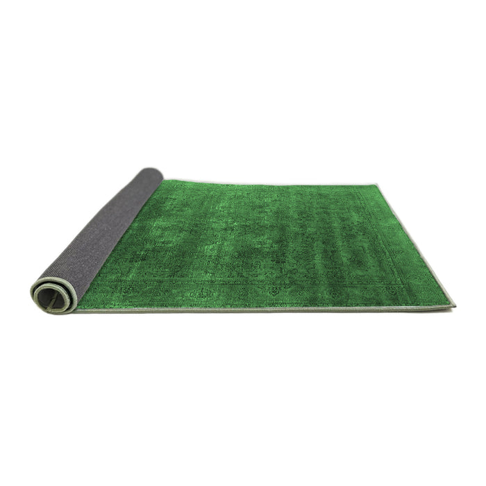Sideview of Oriental Emerald Green Industrial Rug, urb1318emgrn