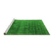 Sideview of Machine Washable Oriental Green Industrial Area Rugs, wshurb1318grn