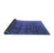 Sideview of Oriental Blue Industrial Rug, urb1318blu