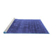 Sideview of Machine Washable Oriental Blue Industrial Rug, wshurb1318blu