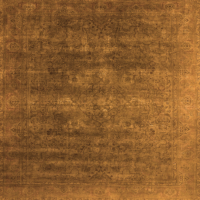 Square Oriental Orange Industrial Rug, urb1318org