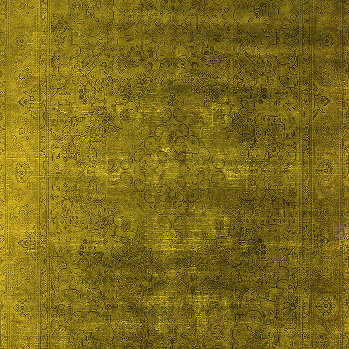 Oriental Yellow Industrial Rug, urb1318yw