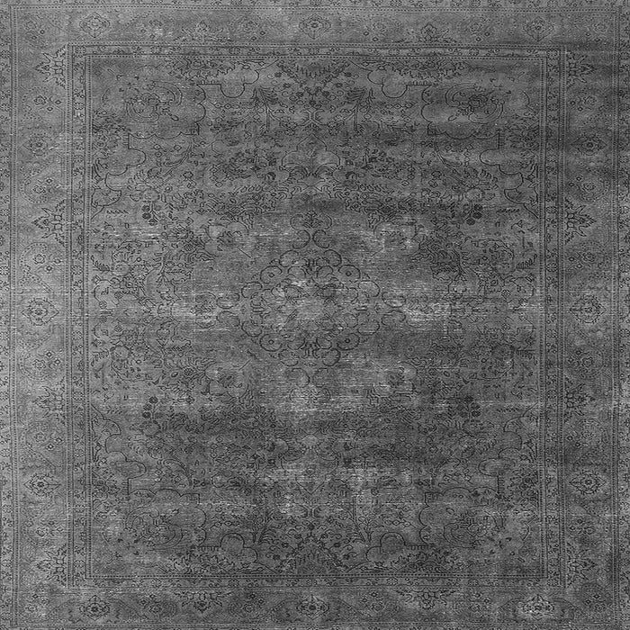 Square Machine Washable Oriental Gray Industrial Rug, wshurb1318gry