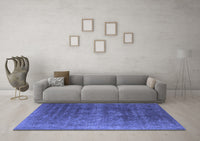 Machine Washable Oriental Blue Industrial Rug, wshurb1318blu