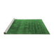 Sideview of Machine Washable Oriental Emerald Green Industrial Area Rugs, wshurb1318emgrn