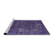 Sideview of Machine Washable Industrial Modern Purple Sage Bush Purple Rug, wshurb1319