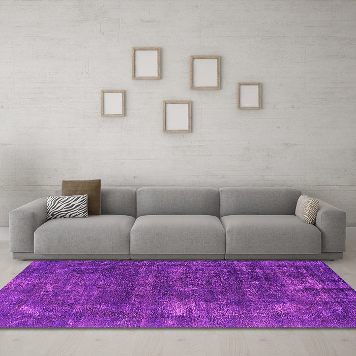 Machine Washable Oriental Pink Industrial Rug in a Living Room, wshurb1319pnk
