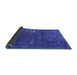 Sideview of Oriental Blue Industrial Rug, urb1319blu