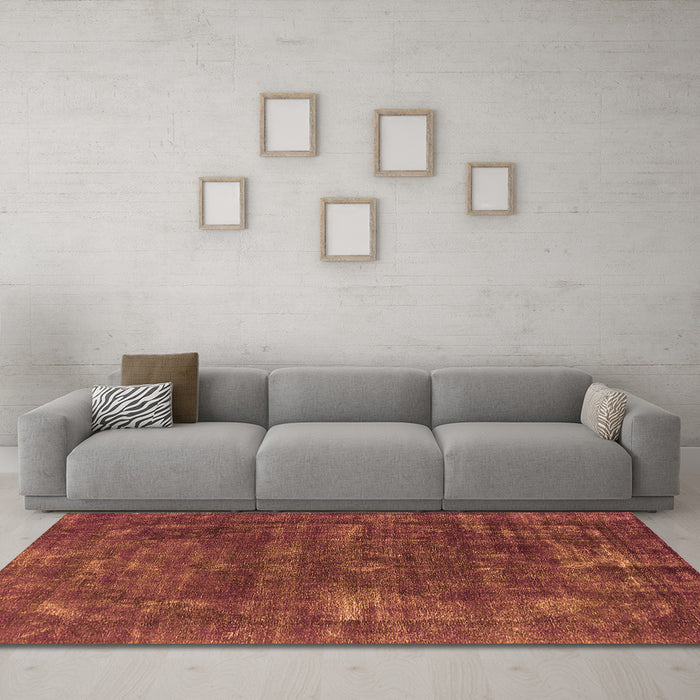 Machine Washable Oriental Orange Industrial Area Rugs in a Living Room, wshurb1319org