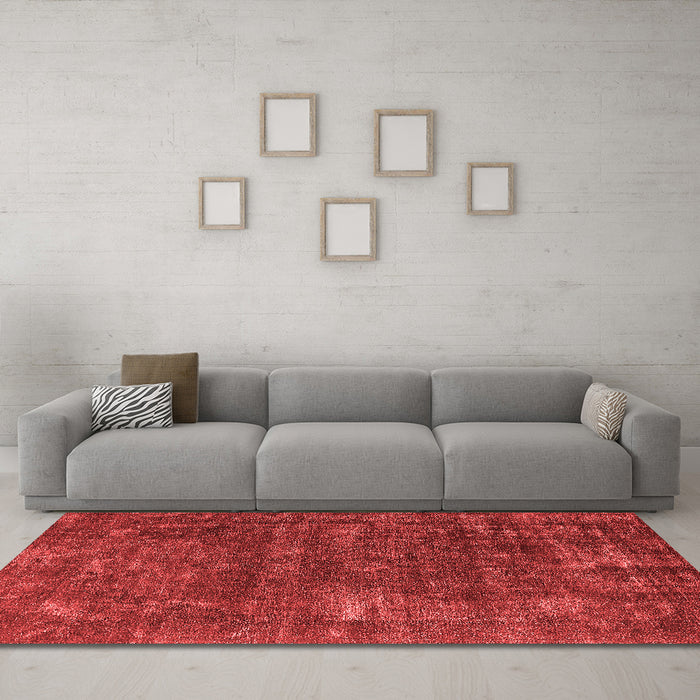 Industrial Red Washable Rugs