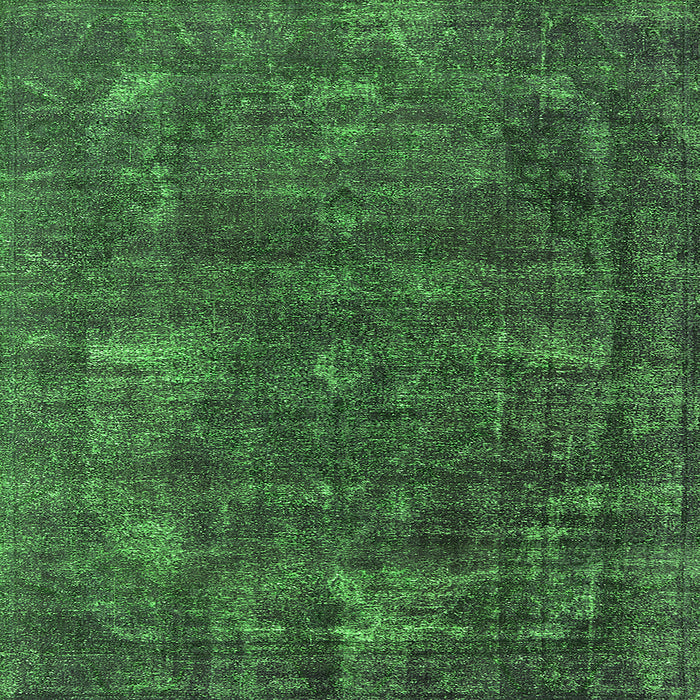 Square Oriental Green Industrial Rug, urb1319grn