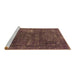 Sideview of Machine Washable Oriental Brown Industrial Rug, wshurb1319brn